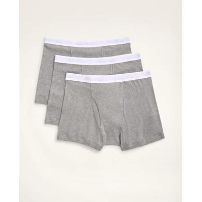 Brooks Brothers Men's Supima Cotton Boxer Briefs - 3 Pack | Grey | Size Large