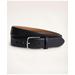 Brooks Brothers Men's Leather Feather Edge Belt | Black | Size 42
