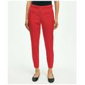 Brooks Brothers Women's Side-Zip Stretch Cotton Pant | Red | Size 2