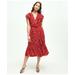 Brooks Brothers Women's Chiffon Poppy Print Dress | Red | Size 8