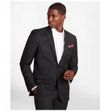 Brooks Brothers Men's Regent-Fit Striped Wool Twill Suit Jacket | Charcoal | Size 46 Long