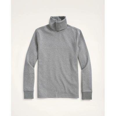 Brooks Brothers Men's Stretch Supima Cotton Turtleneck Shirt | Grey Heather | Size Small