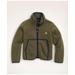 Brooks Brothers Boys Teddy Fleece Zip Jacket | Olive | Size Small