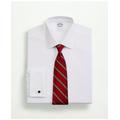 Brooks Brothers Men's Stretch Supima Cotton Non-Iron Pinpoint Oxford Ainsley Collar Dress Shirt | White | Size 18 35