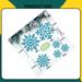 The Holiday Aisle® 36 Piece Snowflake Holiday Shaped Ornament Set Plastic in Blue | 3.94 H x 3.94 W x 0.2 D in | Wayfair