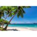 Highland Dunes Paradise Sandy Beach w/ Coco Palm - Wrapped Canvas Photograph Metal | 32 H x 48 W x 1.25 D in | Wayfair