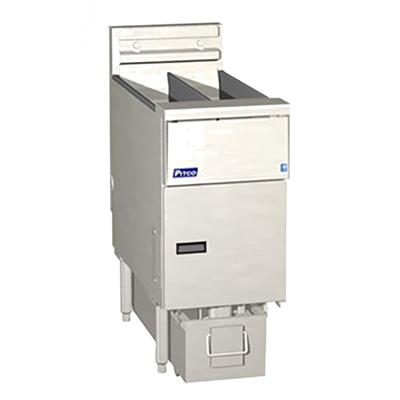 Pitco SE14X-2FD Commercial Electric Fryer - (2) 50 lb Vats, Floor Model, 220v/1ph, Stainless Steel