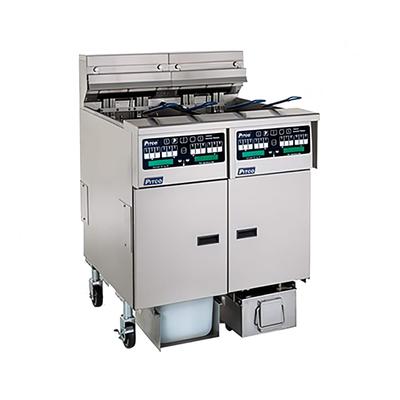 Pitco SELV14C/184/FD Commercial Electric Fryer - (1) 30 lb & (1) 40 lb Vat, Floor Model, 208v/3ph, Stainless Steel