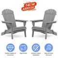 CoSoTower Wood Lounge Patio Chair For Garden Outdoor Wooden Folding Adirondack Chair Set Of 2 Solid Cedar Wood Lounge Patio Chair For Garden Lawn Backyard