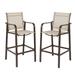 BaytoCare Patio Bar Stools Set of 2 Outdoor Bar Height Patio Stools & Bar Chairs