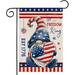 Patriotic Gnome Garden flag for 4th of July 12x18 Double Sided American Gnome with Love Heart Small Yard Flags for Independence Day Memorial Day Decor for Summer Farmhouse Holiday Outside Outdoor