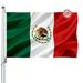 Double Sided Mexico Flag 3x5 FT Outdoor- UV Fade Resistant 3Ply Mexican National Flags Canvas Header with 2 Brass Grommets