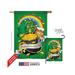 Breeze Decor 02027 St Pats Happy St. Patricks Day 2-Sided Vertical Impression House Flag - 28 x 40 in.