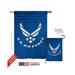 Breeze Decor 08053 Military US Air Force 2-Sided Vertical Impression House Flag - 28 x 40 in.