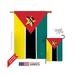 Breeze Decor 08287 Mozambique 2-Sided Vertical Impression House Flag - 28 x 40 in.