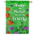 America Forever Happy Mother s Day Floral House Flag 28 x 40 inches Always My Mother Forever My Friend Double Sided Holiday Seasonal Yard Outdoor Decorative Best Mom Flag