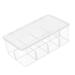 Clear Organizer Bins with Dividers Tea Storage Organizer Tea Holder Organizer Divided Kitchen Organizer Bin for Cabinets Drawer Pantry Home with Lid