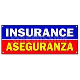 SignMission 48 x 120 in. Insurance Aseguranza Banner Sign - Salesman Agent Auto Health Bilingual