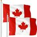 G128 - TWO PACK 3?x5? Polyester CANADA FLAG Canadian Country Maple Leaf Grommets