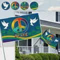 World-Peace Flag 3ft X 5ft Peace-and-Love World Earth Flag Polyester With