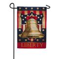 America Forever Liberty Bell Garden Flag - 4th of July Memorial Day American Independence Day Patriotic Garden Flag - Seasonal Yard Outdoor Decorative Double Sided Flag - 12.5 x 18 Inches