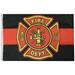 Fire Dept Department Thin Red Line 100D Woven Poly Nylon 2x3 2 x3 Flag Banner