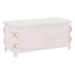 Linon Zana Wood Rope Cedar Lined Storage Chest in White