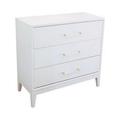 Best Master Furniture Orbis 36 Modern Wood Hall Chest in White Lacquer