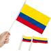 Anley Colombia Mini Flag 12 Pack - Hand Held Small Miniature Colombian Flags 5x8 Inch