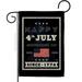 Breeze Decor G161095-BO 13 x 18.5 in. Happy 4th July American Vertical Garden Flag with Double-Sided House Decoration Banner Yard Gift