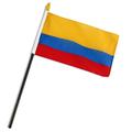 Colombia 4 x6 Flag Desk Table Stick (sewn edges)