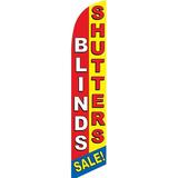 Blinds Shutters Sale Feather Banner Swooper Flag - NO WIND REQUIRED - Replacement FLAG ONLY