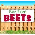 Farm Fresh Beets 13 oz Vinyl Banner With Metal Grommets