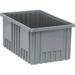 3 Pack of 22 1/2 Deep x 17 1/2 Wide x 8 High Gray Dividable Grid Containers