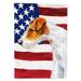 Carolines Treasures BB9650CHF Fox Terrier Patriotic Flag Canvas House Size Large multicolor