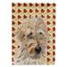 Carolines Treasures SC9691CHF Golden Doodle 2 Fall Leaves Flag Canvas House Size House Size multicolor