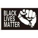 12 Black Lives Matter Militant Fist 12 X18 Stick Flags - Rough TexÂ® 68D Nylon