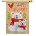 Beary Happy Holiday House Flag Winter Wonderland 28 X 40 Double-Sided Yard Banner
