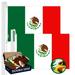 Mexico Mexican Flag 4x6FT 2-Pack Double-sided Embroidered Polyester By G128