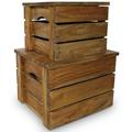 ametoys Storage Crate Set 2 Pieces Solid Reclaimed Wood