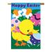 Two Group - Easter Chick Spring - Seasonal Easter Applique Decorative Vertical House Flag 28 x 40