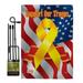 Breeze Decor BD-MI-GS-108059-IP-BO-D-IM10-BD 13 x 18.5 in. Support Our Troops Americana Military Impressions Decorative Vertical Double Sided Garden Flag Set with Banner Pole