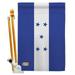 Americana Home & Garden AA-CY-HS-140104-IP-BO-D-US18-AG 28 x 40 in. Honduras Flags of the World Nationality Impressions Decorative Vertical Double Sided House Flag Set & Pole Bracket Hardware Flag Set