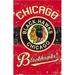 Chicago Blackhawks EG Vintage Retro Banner Premium 2-Sided 28x44 House Flag Hockey