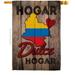 Country Colombia Hogar Dulce House Flag Nationality 28 X40 Double-Sided Yard Banner