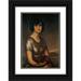 Julio Romero De Torres 18x24 Black Ornate Framed Double Matted Museum Art Print Titled: Portrait of Young Lady (Portrait of a Young Lady)