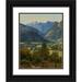 Ferdinand Georg WaldmÃ¼ller 20x24 Black Ornate Framed Double Matted Museum Art Print Titled: The Dachstein from the Sophia Double View at Ischl (1835)