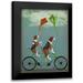 Fab Funky 19x24 Black Modern Framed Museum Art Print Titled - Beagle Tandem