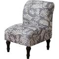 TOPCHANCES Accent Chair Cover Armless Slipper Chair Protector Stretch Jacquard Slipcover Grey