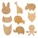 RABBITH 9PCS/1Set Wall Decoration Solid Wood Hook Cute Animal Home Wall Hook for Key Hol